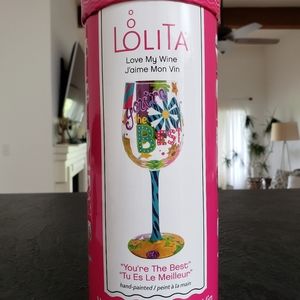 NEW* Lolita  hand painted wine glass